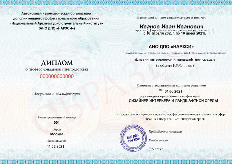 Диплом – Дизайн интерьерной и ландшафтной среды